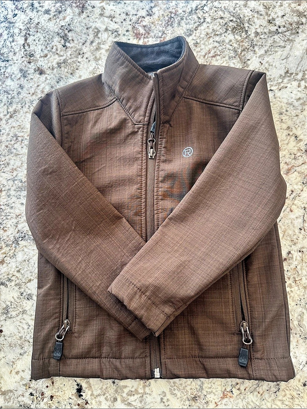 Roper Boy's Western Brown Soft Shell Jacket, XS (4-5)